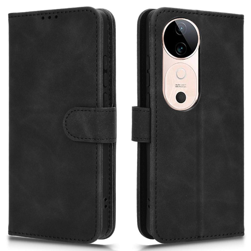 For vivo S19 5G Cell Phone Case Magnetic Clasp Skin-Touch PU Leather Wallet Cover