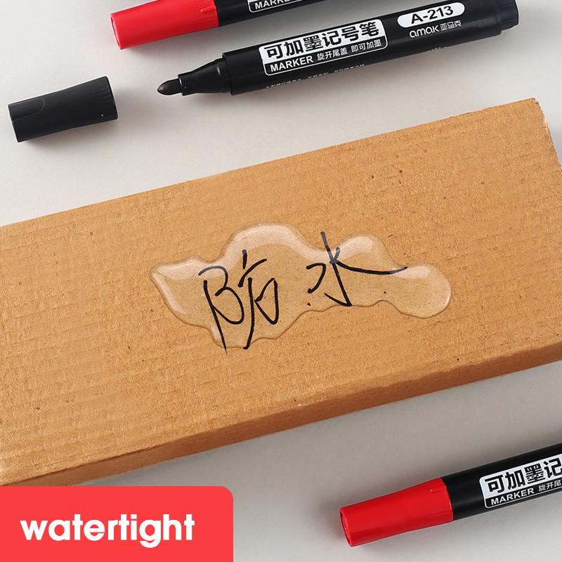 10pcs Permanent Markers,Oil-Based Ink, Large Nib,Waterproof,Quick-Drying For Logistics Express Delivery And Marking Purposes