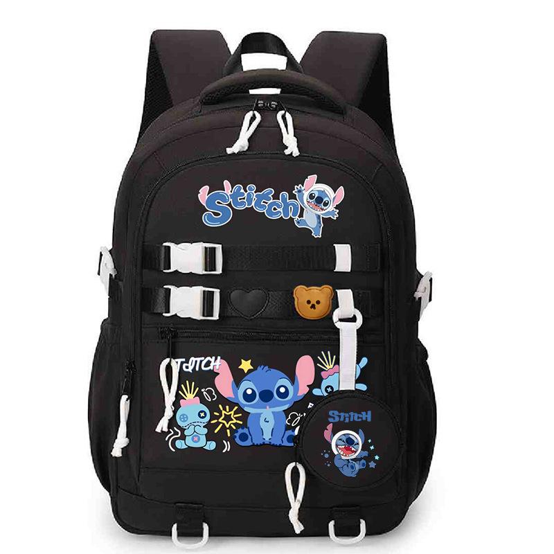 Male And Female Cartoon Student Spine Backpack High School Student Schoolbag