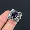 Oval Star Amethyst Gemstone New Statement Mother Ring 925 Sterling Silver US 7