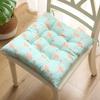2Pcs Chair Seat Cushion Breathable Cotton Linen Washable Stool Pads Printed Chair Mats Home Car Soft Decorations