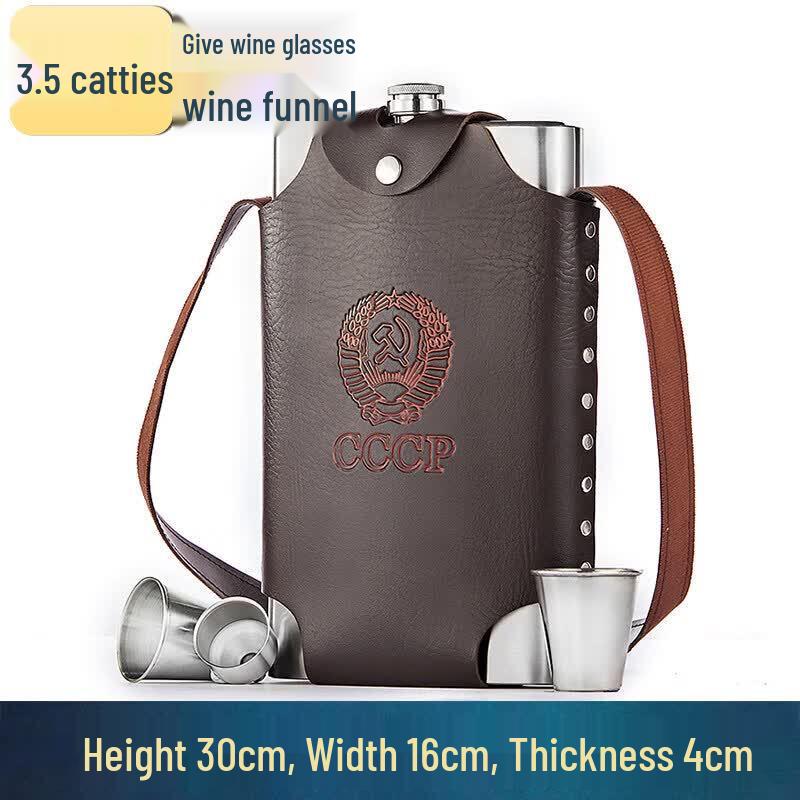 304 Stainless Steel Russian Style Mini Hip Flask