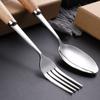4Pcs Stainless Wooden Handle Cutlery Set Portable Tableware Knife Fork Spoon Chopsticks Fashionable Kitchen Utensils