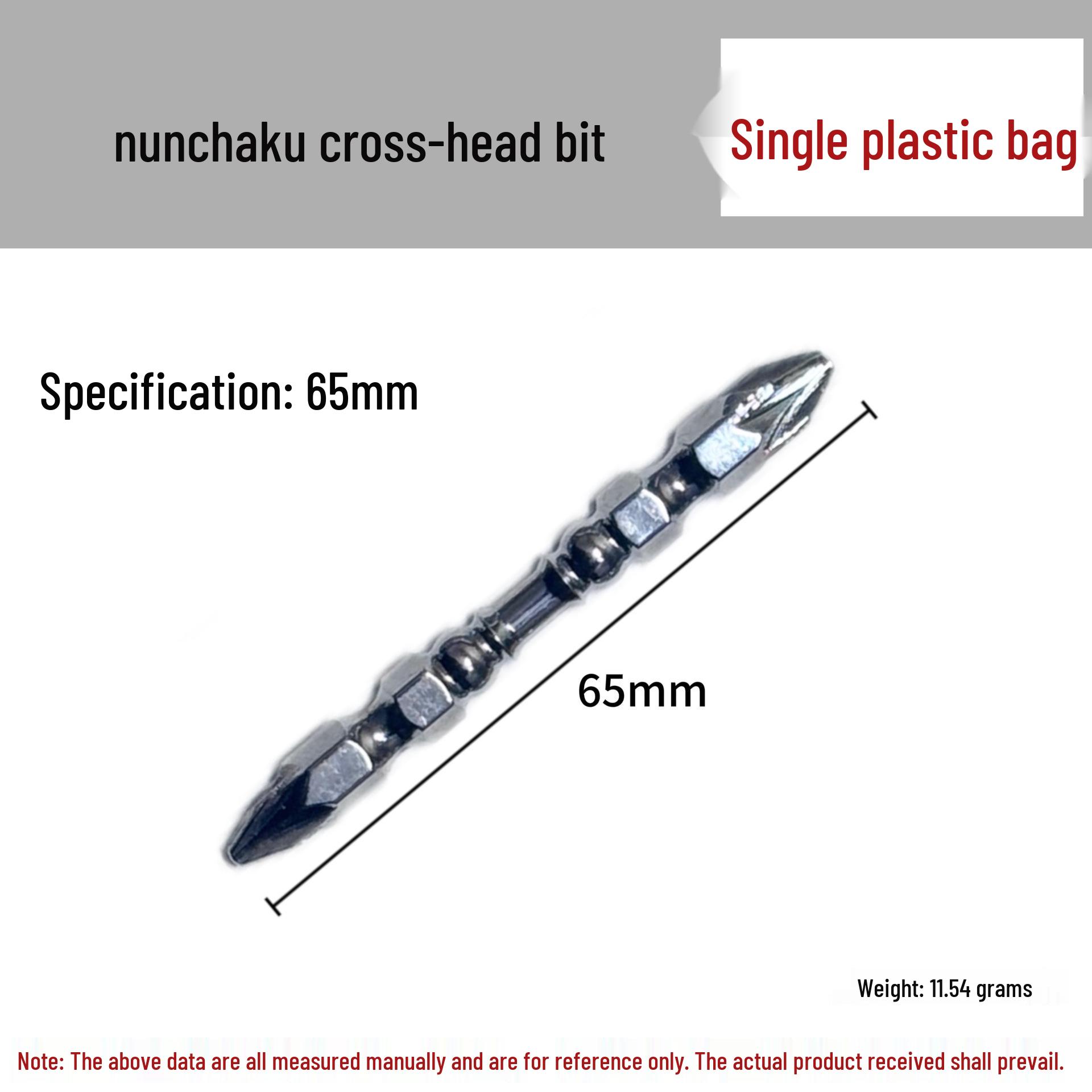 

Double-Headed Magnetic Phillips Screwdriver Bit with S2 Nunchaku Ring for Electric and Air Tools