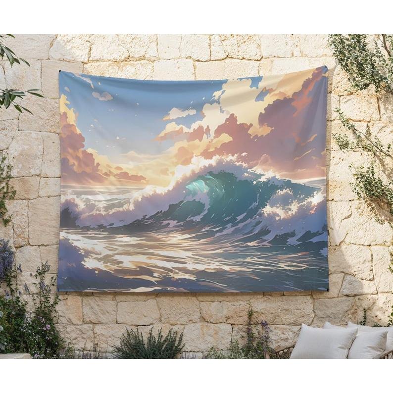 ocean tapestry 75x100