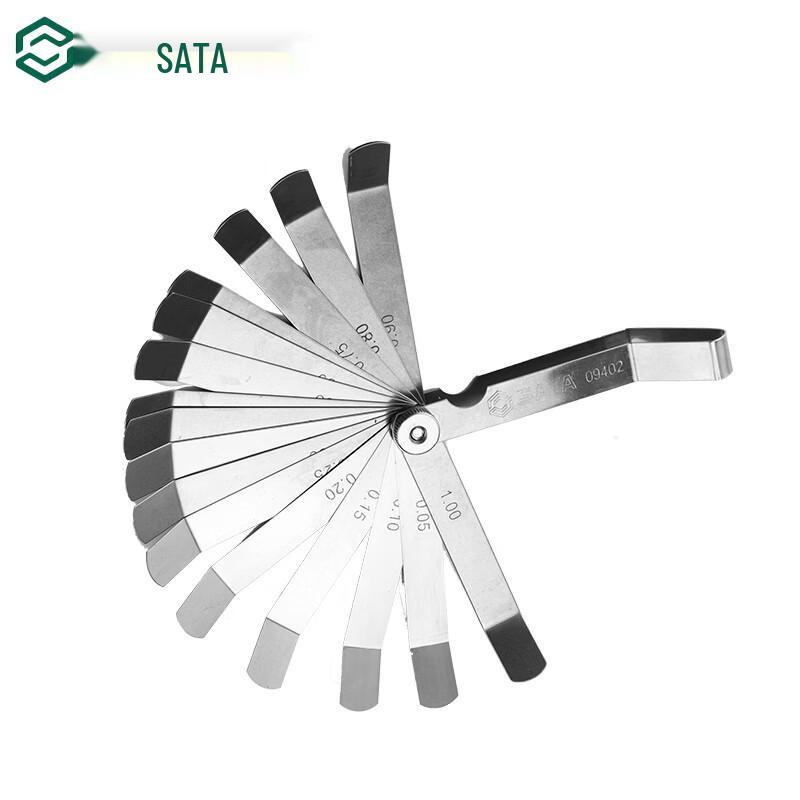 SATA 16-Piece Feeler Gauge Set 0.05-1.00MM Mn