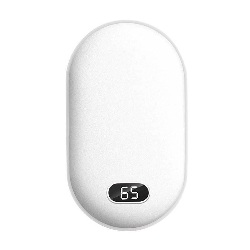 10000mAh Portable 2 in 1 Hand Warmer Power Bank Winter Double Sided Fast Heating Digital Display Warm Hands Treasure