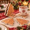 4pcs Non-Slip Coffee Tea Milk Cup Mat Natural Heat Insulated Pad  Party Gifts