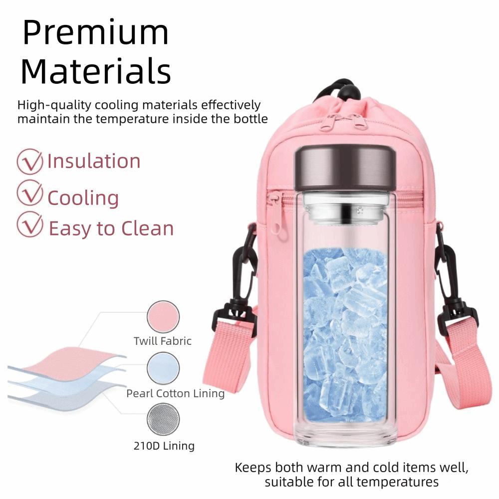 With Phone Pocket Water Cup Bags Handfree Vacuum Cup Bag New Water Bottle Holder Pouch  Unisex