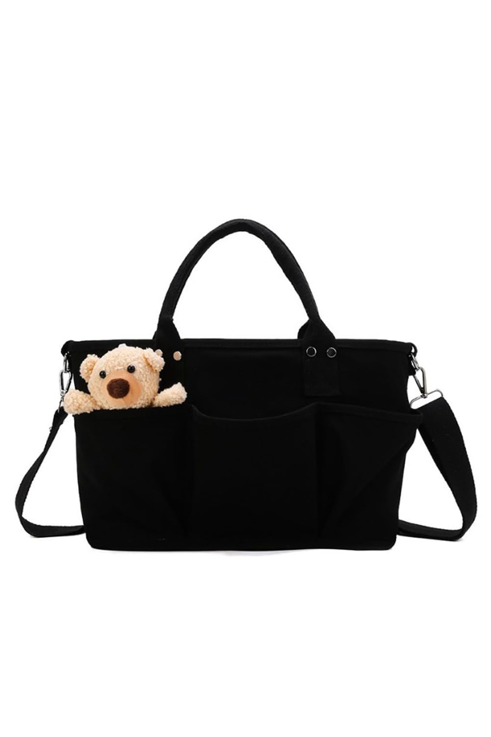 

NanoSKY Stroller Diaper Large Includes Baby Bottle Plush and Multifunctional Storage Perfect for Baby Shower Gifts Bag, Bag, Lightweight, Capacity, чёрный