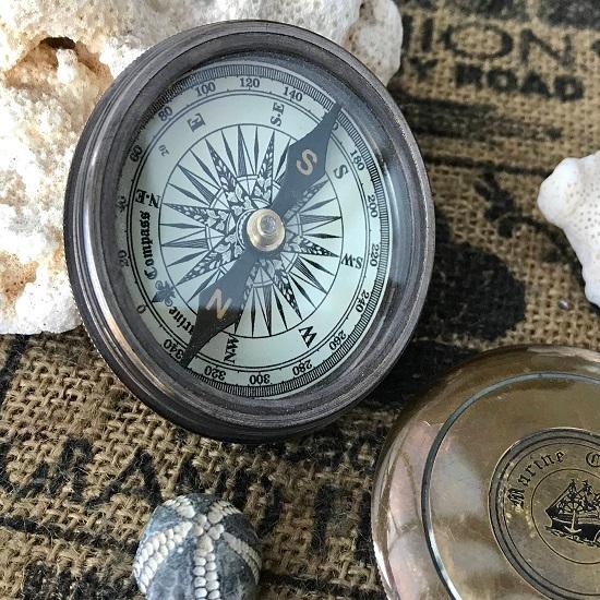 Nautical compass brass compass engraved compass stocking fillers gifts for him