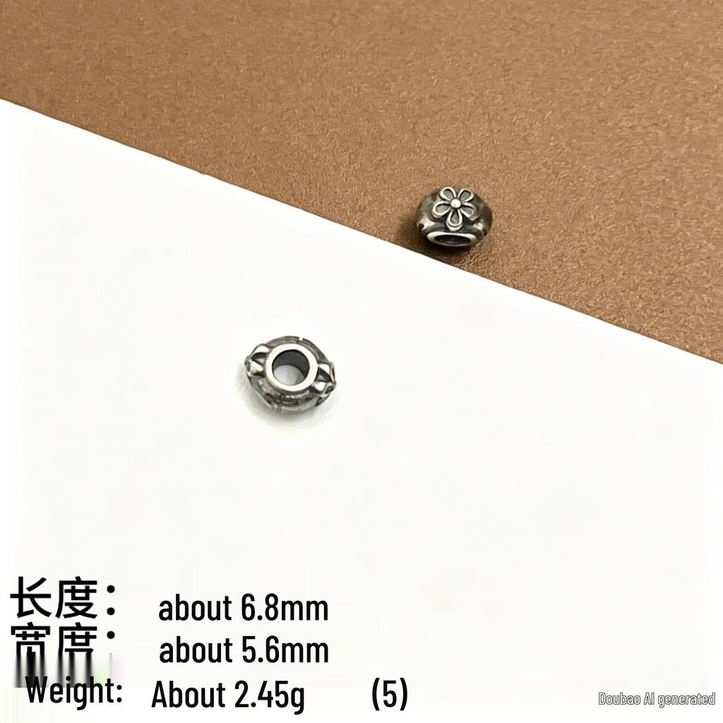Silver-Plated Retro Distressed Spacer Beads DIY Jewelry Accessories for Bracelets, Necklaces, Earrings, and Pendants