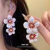 Retro Flower Earrings Minimalist Sweet Luxury Ear Jewelry for Women