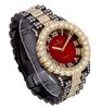 Charles Raymond Big Rock Roman Numeral Full Iced Out Colorful Dial Watch ST10327 RN GunGold Blood 8 Inches Inside ST10327 RN Single Blood Men's