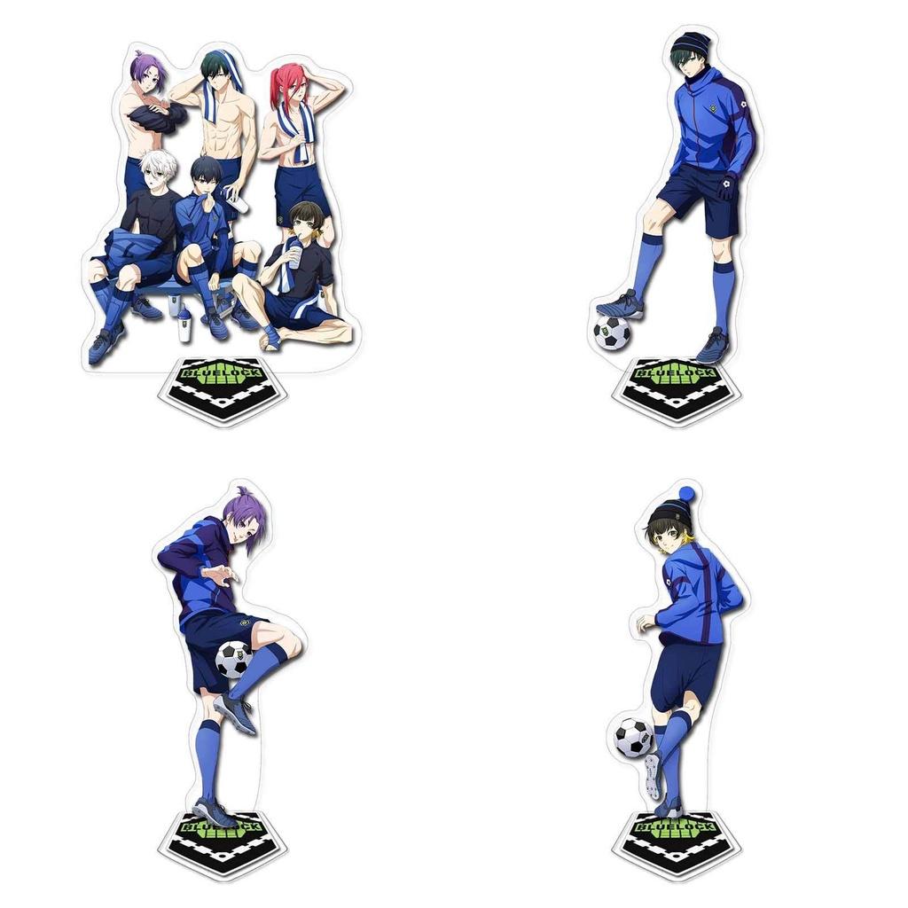 Blue Prison-themed Acrylic Double-layered Standee Anime Display Collectible