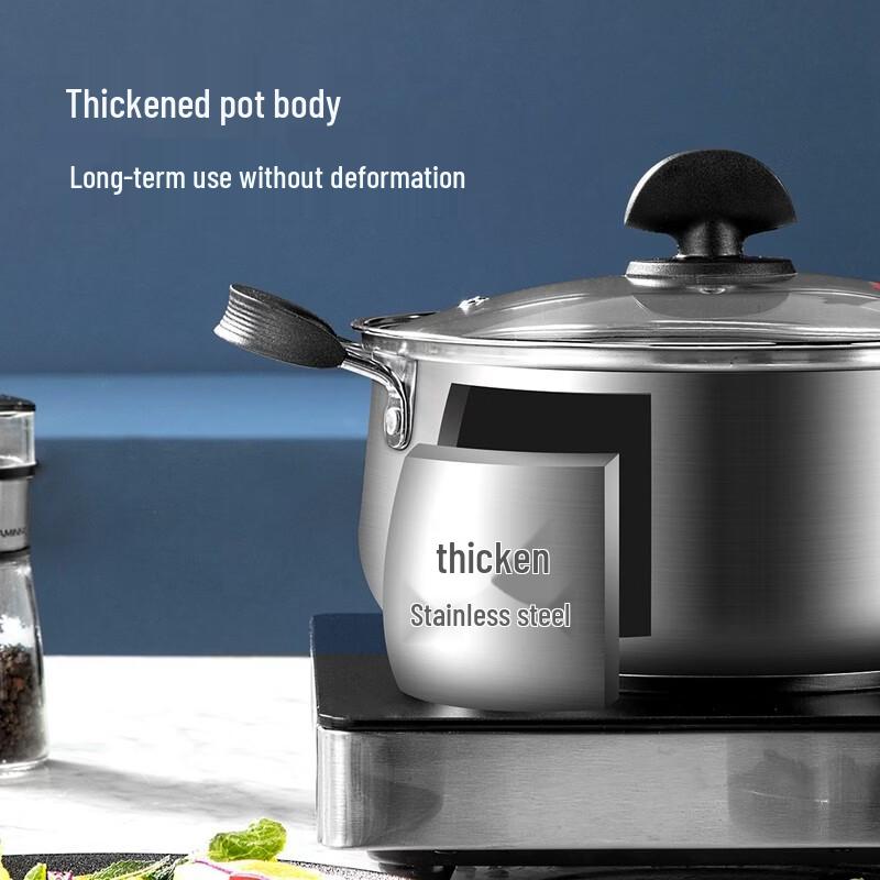 COOKER KING 304 Stainless Steel Soup Pot with Steamer Insert, 22cm