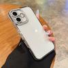 Applicable to Apple 17 transparent mobile phone case 16 glitter lens film rhinestone frame iPhone15 soft case protective case 11