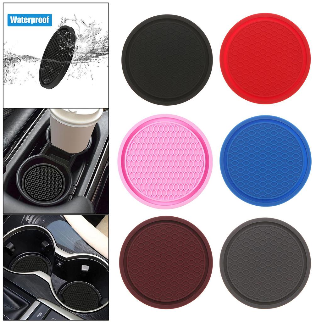 Car Cup Holder Coaster Drink Mat Decoration for Kitchen Bedroom Trucks Black