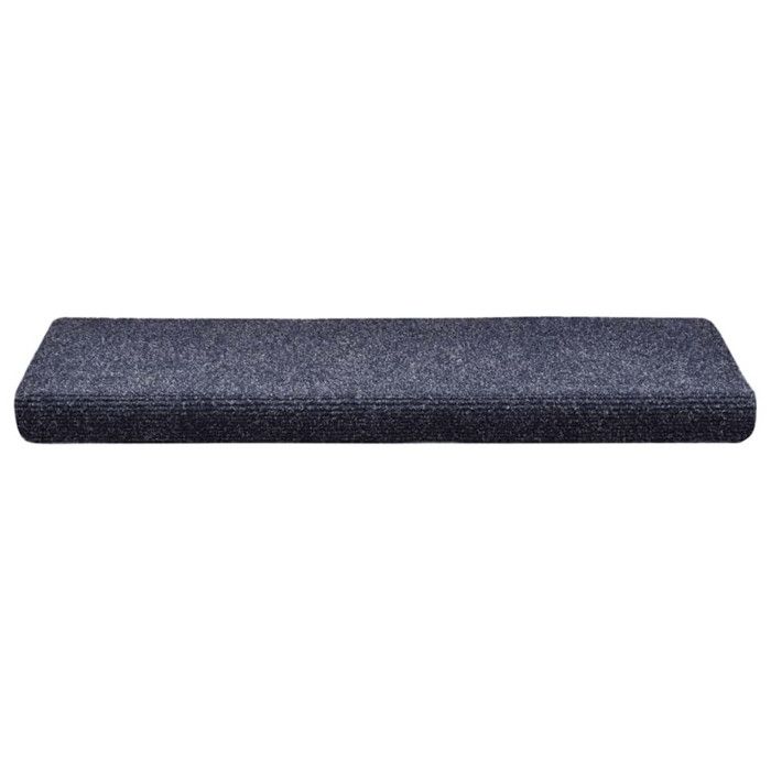 VidaXL Tapis d'escalier autocollants 30 pièces 65 x 21 x 4 cm Bleu Bord rectangulaire 3365696