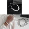 Minimalist Stainless Steel Pearlstyle Bracelet For Women And Men Gift Ideas