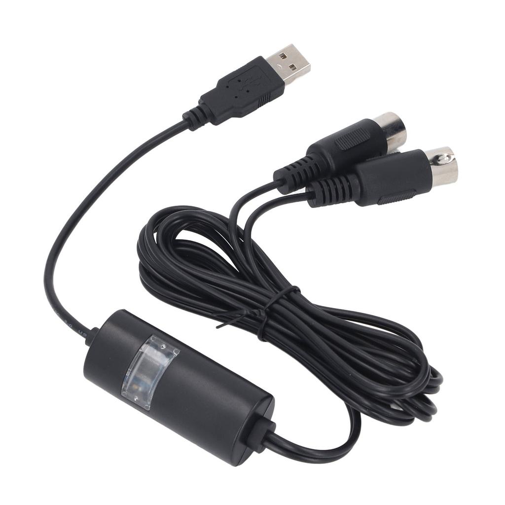 USB zu MIDI Kabel 5ft USB MIDI Schnittstellenadapter MIDI zu USB Kabel Konverter für Musikkeyboard Klavier zu PC Laptop