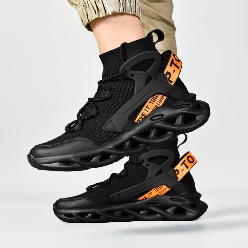 Herren-Sportschuh, Fischschuppen, fliegende und atmungsaktive Laufschuhe, Jugend-Flutschuhe, große Fitness-Joggingschuhe