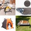 Kühlendes erhöhtes Hundebett, Outdoor erhöhtes Haustierbett mit abnehmbarem Baldachin-Schattenzelt, Tragbares Haustierzelt für Katze und Hunde