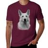 White German Shepherd T-Shirt Quick Drying Oversized Mens Tall T Shirts