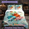 Personalized 3Pcs Bedding SetAmazing World of Gumball Custom Text Duvet Cover Pillowcase Set Bedroom Gift