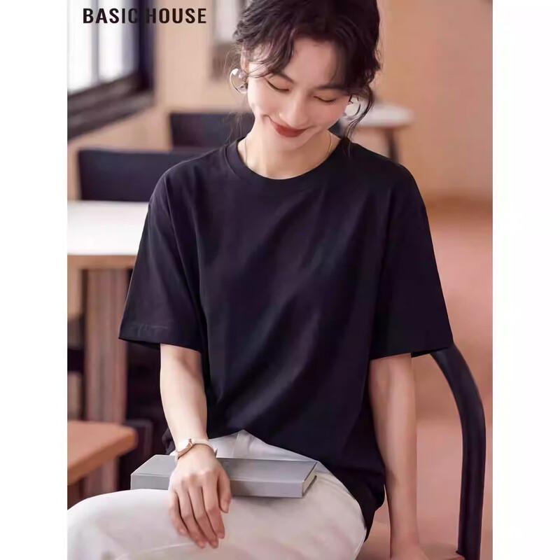 Basic House Round Neck Short Sleeve T-Shirt L чёрный