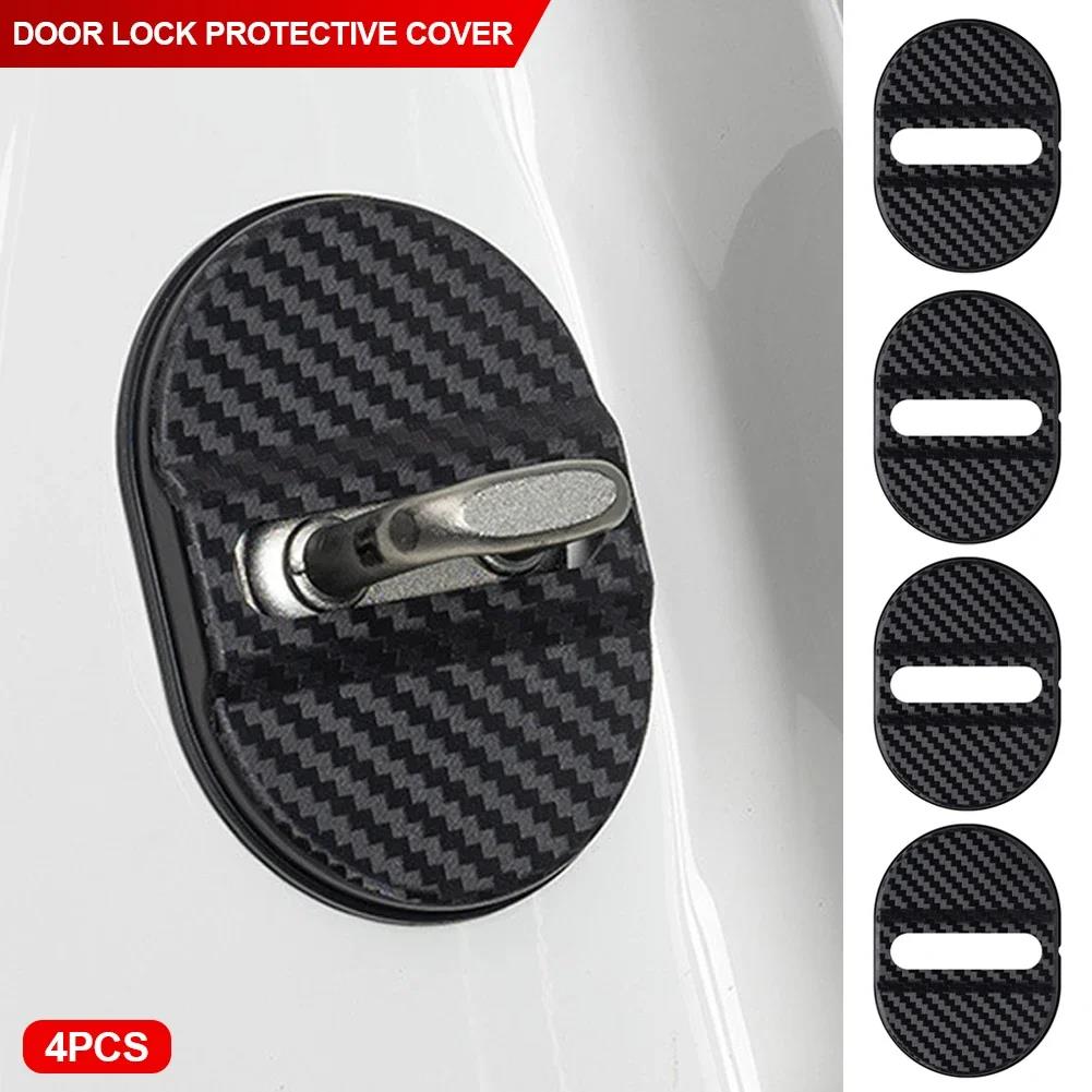 4pcs Car Door Closing Shockproof Plastic Cushion Mute Shock Absorber Protective Covers Universal Car Door Latch Accessories Interior Mirrors 6
