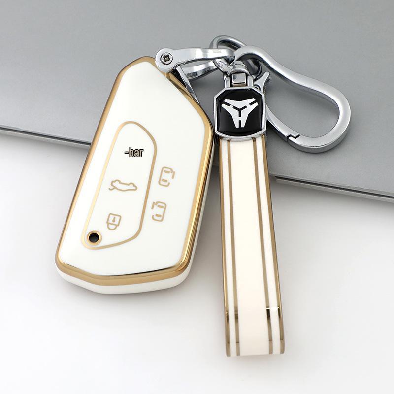 Funda para Llave Compatible con Volkswagen: Golf 8, ID.4 X, Crozz, Lamando L, ID.3, ID.6 Femenino, Talagon, Teramont X Hebilla de Carcasa.