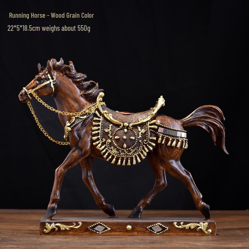Elegant Resin Horse Ornaments for Luxury Home Decor – Perfect for Living Room and Wine Cabinet.