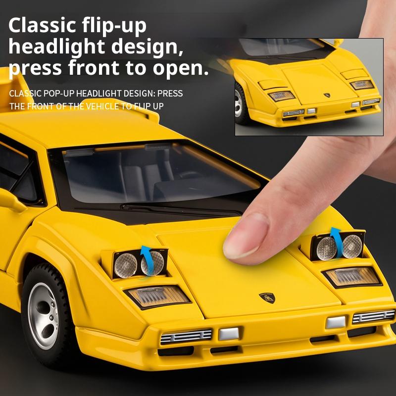 1/32 Legierung Simulation Rambo Countach LP500S Metall Druckguss Sportwagen Modellauto Spielzeugauto Junge Geburtstagsgeschenk