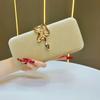 Fashionable Serpentine Lock Dinner Bag, Party and Banquet Clutch Bag, Crossbody Bag Casually