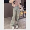 2024 Korean High Waist Slim Wide-Leg Women's Jeans - Spring/Summer Trendy Design