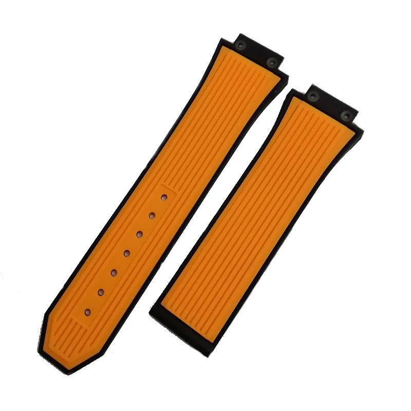 Sostituzione Cinturini in Silicone per HUBLOT BIG BANG Silicone 25*17mm Cinturino Orologio Impermeabile Accessori Orologio Braccialetto in Gomma Cinturino da polso