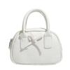 Korean Portable Bow Red Bag Women's 2025 Spring New Trendy Fashion Bowling Bag Versatile Messenger Bag