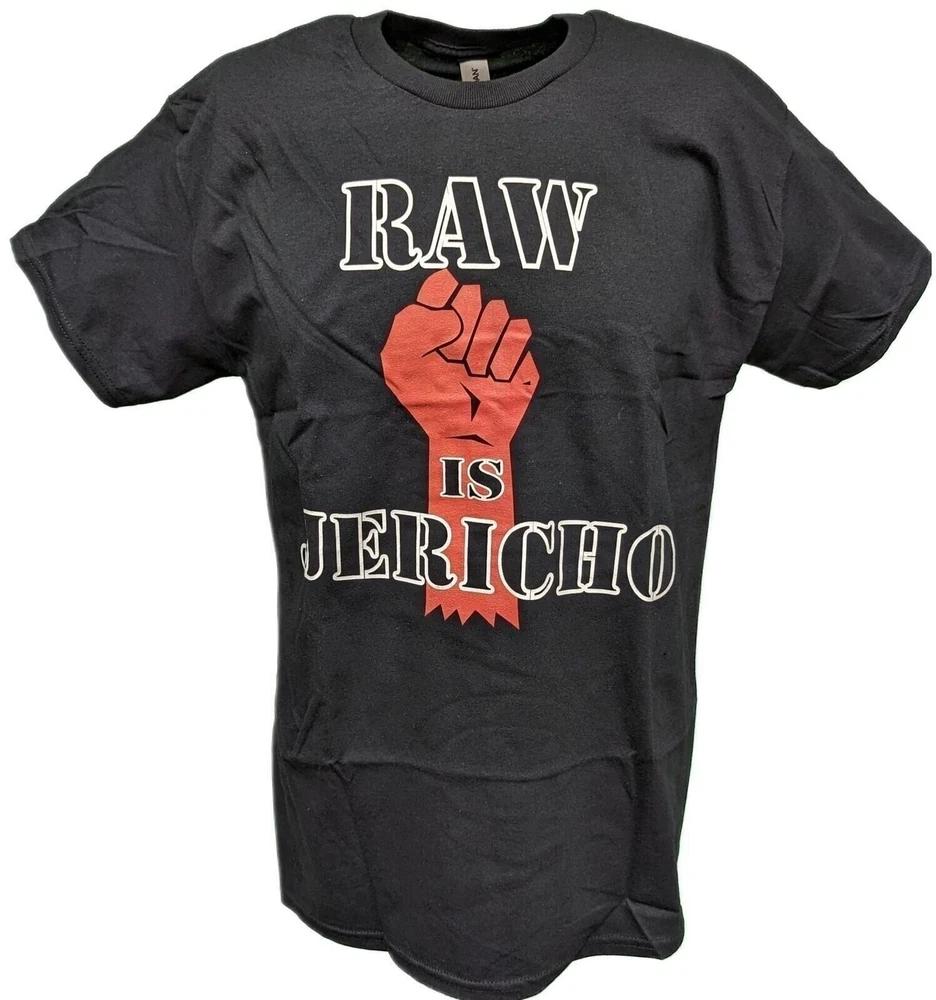 RAW IS Chris Jericho Red Fist Unisexs Black Tshirt M