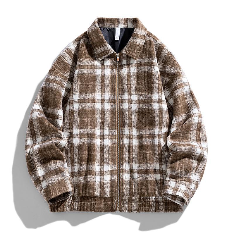 Giacca a Quadri da Uomo Autunnale Giacca da Uomo Primavera e Autunno Giacca da Uomo Primavera e Autunno Abbigliamento Stile Hong Kong