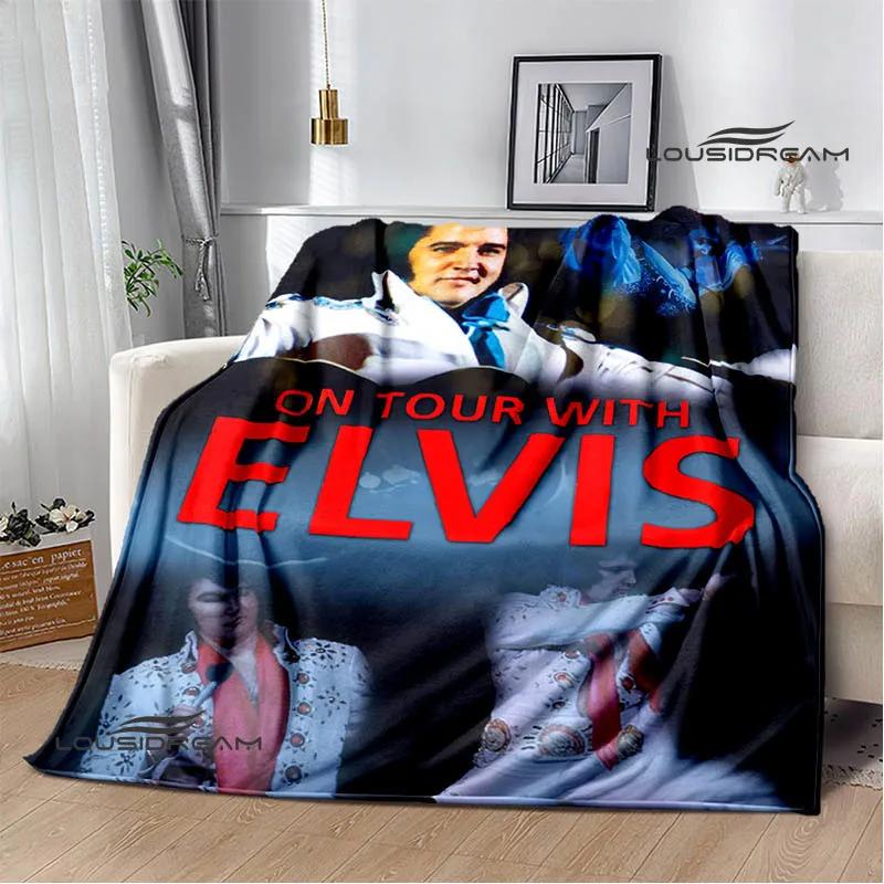 E-Elvis-Presley Retro print deken dekens voor bedden Picknickdekens Flensdeken Zachte en comfortabele deken verjaardagscadeau