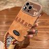 Autumn and Winter Brown Bear Suede for Apple 16 Mobile Phone Case Iphone15 14 Protective Cover 13 12 Lanyard