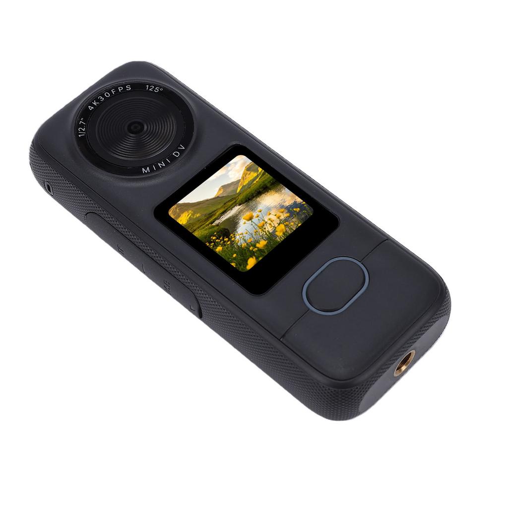 4K Portable Action Camera 64MP Camcorder 1.4 Inch Touchscreen 125 Degree Wide Angle APP Connection for Outdoor Sports