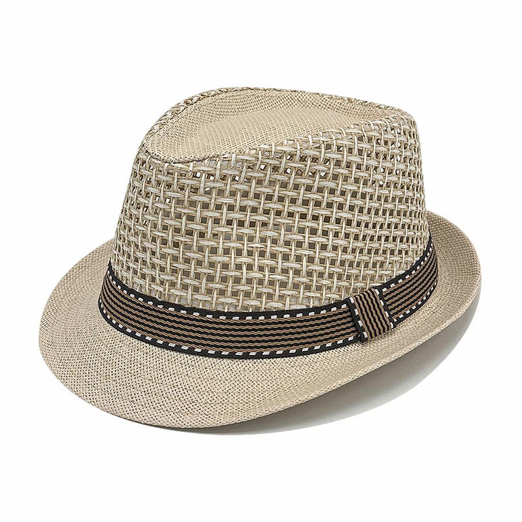 Woven Beach Sun Hat with Breathable Mesh for Men and Women - Multiple Color Options