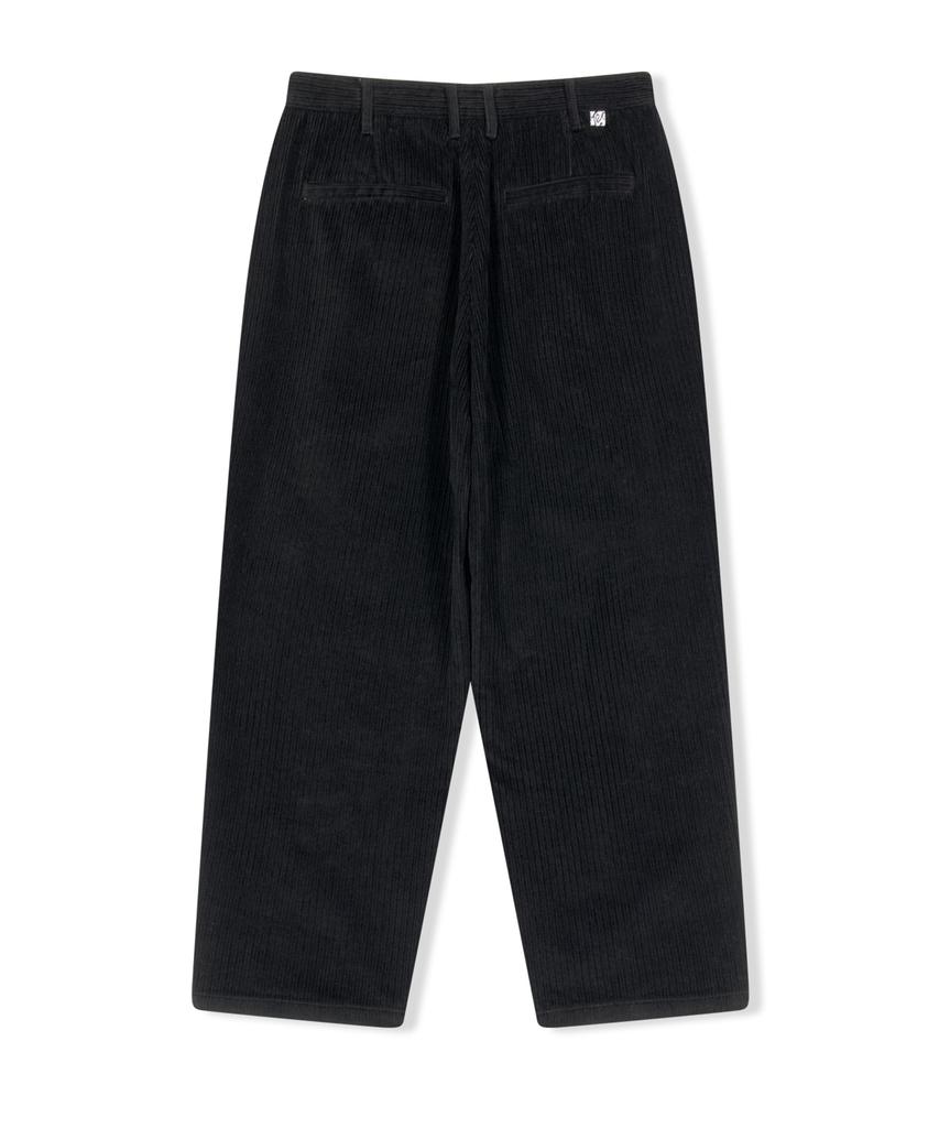 YESEYESEE Cord Tucked Pants Black