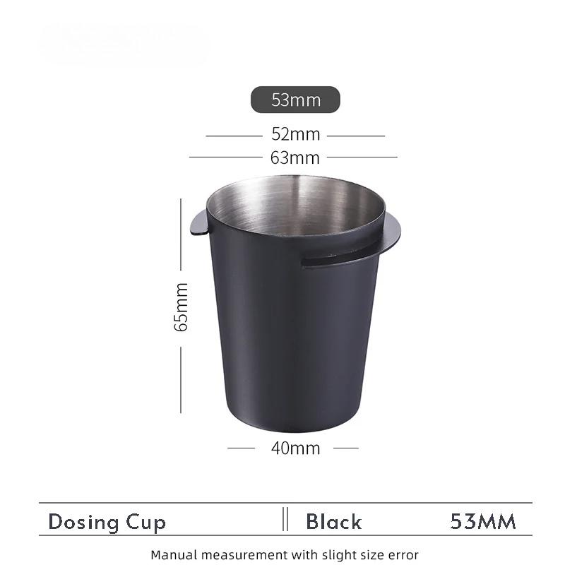 Stainless Steel Coffee Powder Cup 51/53/58mm Reusable Coffee Grinder Cup Coffee Machine Handle Metering Cup Coffee Accessories