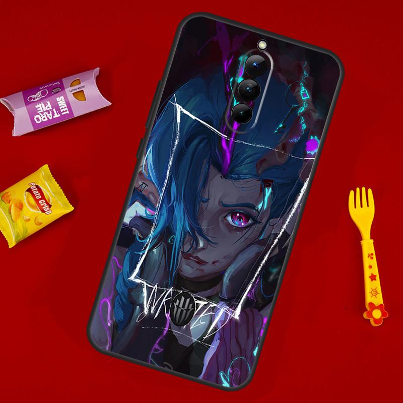 Arcane Jinx Vi Anime For ZTE Nubia Red Magic 8 Pro Plus Soft Case For Redmagic 7 Pro 7S 5G 5S 6R 6S 6 Pro Cover