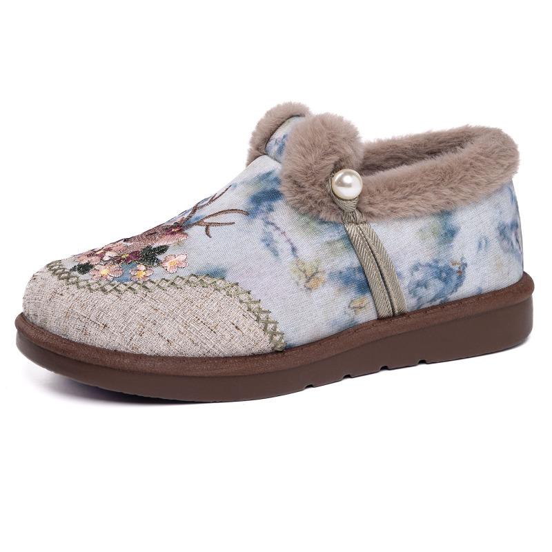 Women's Shoes, Cotton Shoes, Shallow Opening, One-step Outerwear Shoes, Fleece and Thickened Shoes