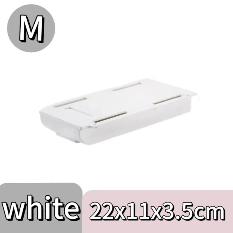 Under Desk Drawer Hidden Hanging Stationery Storage Box Self-Adhesive Pencil Tray Office Organizer Holder Large Capacity