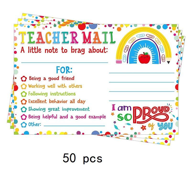 50 Cards, Email Cards, Greeting Cards, Teacher Classroom Supplies, Positive Behavior Incentives, Postcards, Blank Spaces Can Be Handwritten